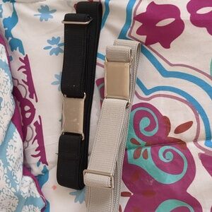 Black and white mini belts